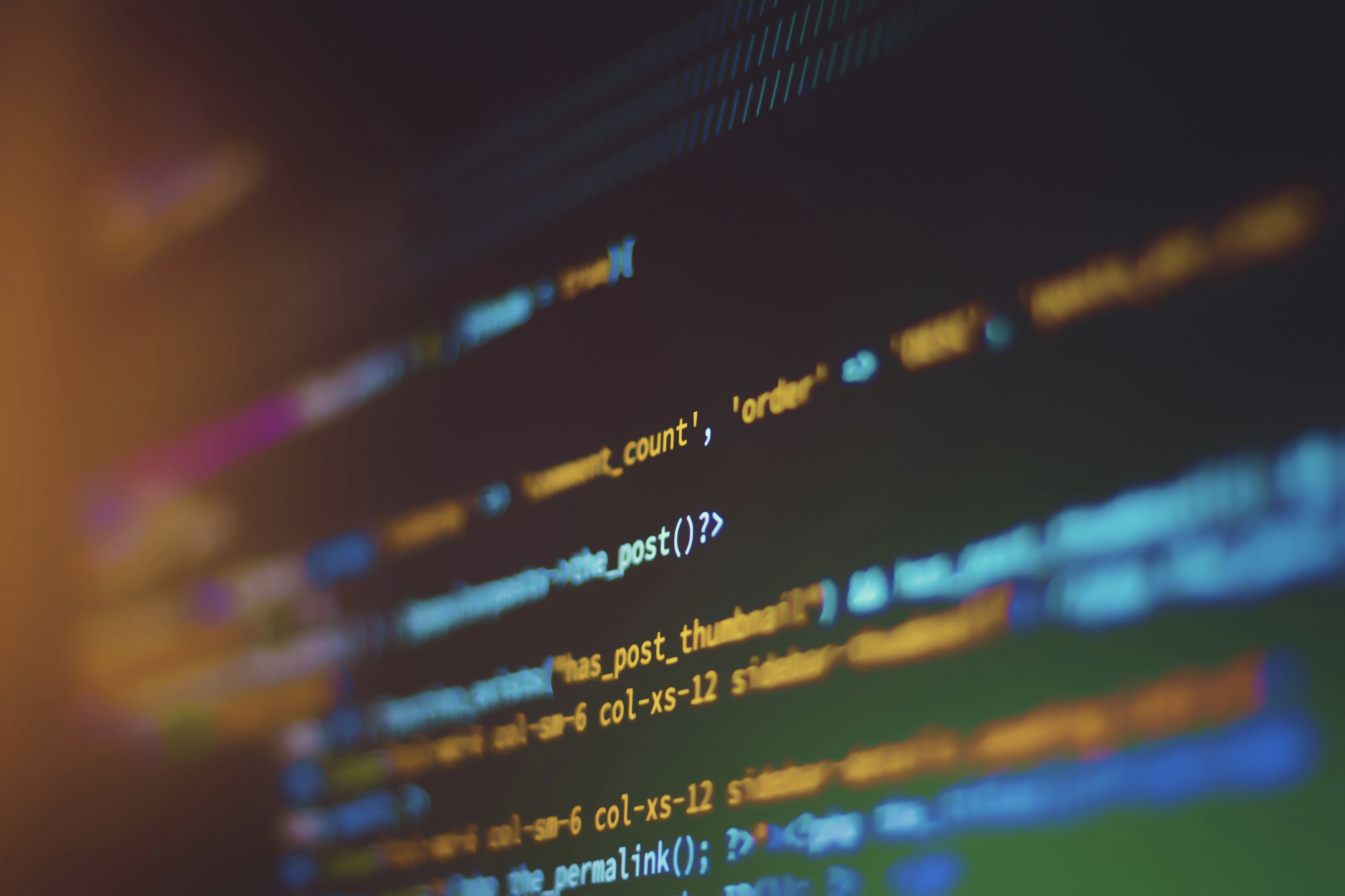 program source code on a computer display